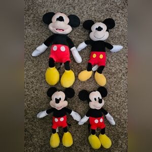 4 Disney Mickey Mouse toy Plush stuffed animal talking 12" - 16"  Set of 4 lot